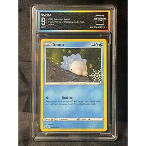 2021 Snom Snowflake Stamp #84 Pokémon Fusion Strike ArenaClub Graded MINT 9